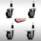 Service Caster 3.5'' SS Black Poly Swivel 1-3/8'' Expanding Stem Caster Set 2 Total Lock Brakes, 4PK SCC-SSEXTTL20S3514-PPUB-BLK-2-S2-138 - alternate 3